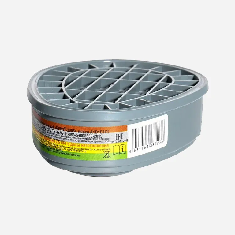 Торговый дом Бриз / Фильтры противогазовые БРИЗ®-2006 марки A1B1E1K1