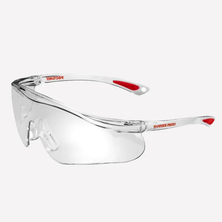 РОСОМЗ / Очки защитные 15537 О55 HAMMER PROFI StrongGlass (2С-1,2 PC) с боковой защитой