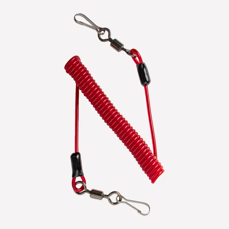 Vento / Спиралевидный привязной шнур с двумя карабинами