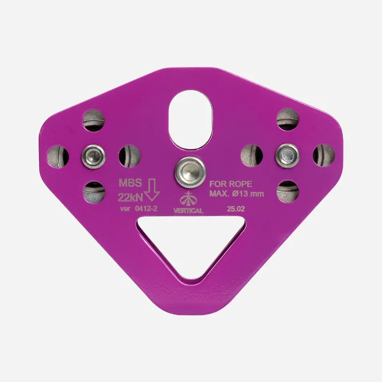 Vertical / Блок-ролик «Тандем» стальной с подшипником, стальные ролики с повышенной твердостью ver 0412-2.violet