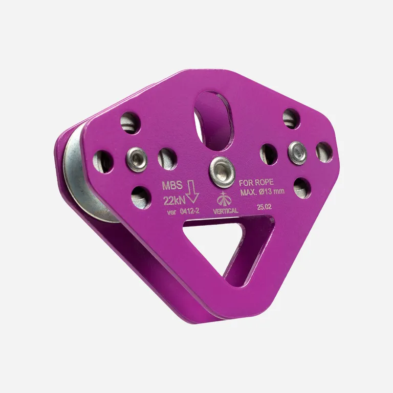 Vertical / Блок-ролик «Тандем» стальной с подшипником, стальные ролики с повышенной твердостью ver 0412-2.violet