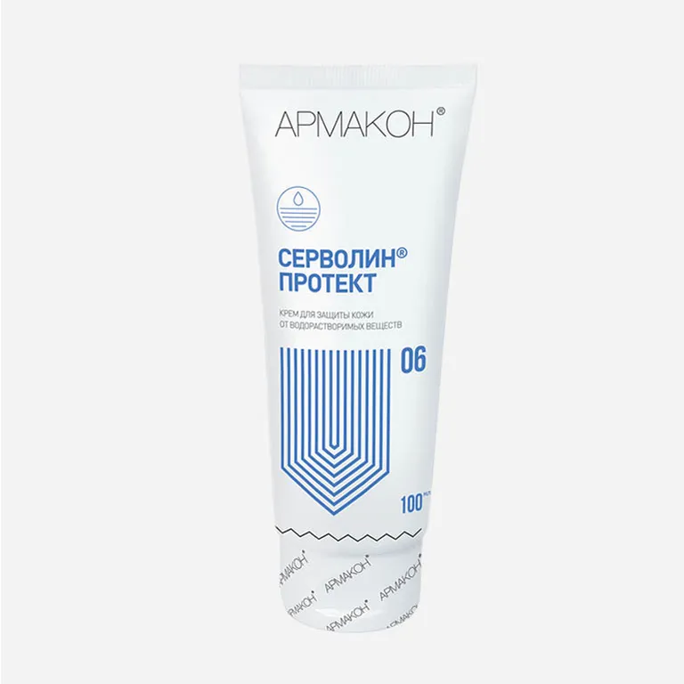 Армакон / Крем защитный 06 Серволин Протект гидрофобный для рук и лица 100 мл