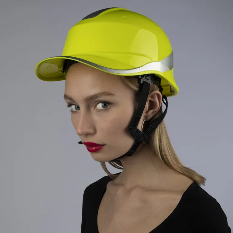 DELTA PLUS / Каска защитная BASEBALL DIAMOND V UP из ABS лимонного цвета