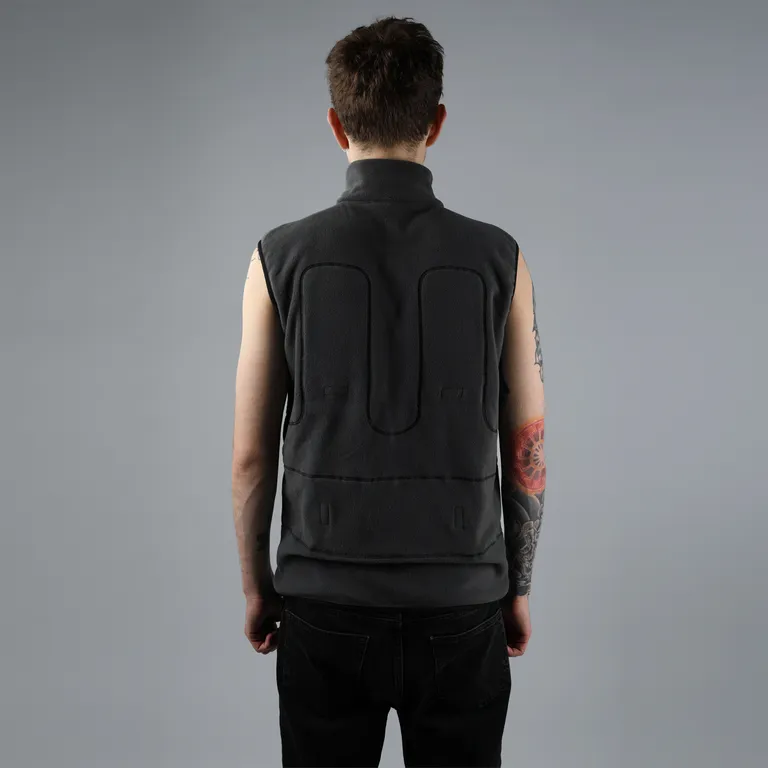 Red Laika / Флисовый жилет с подогревом RedLaika RL-05 (серый) унисекс, 3 модуля батарея 4400 мАч