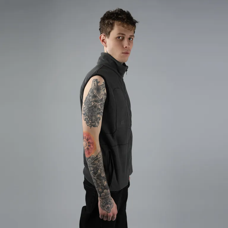 Red Laika / Флисовый жилет с подогревом RedLaika RL-05 (серый) унисекс, 3 модуля батарея 4400 мАч