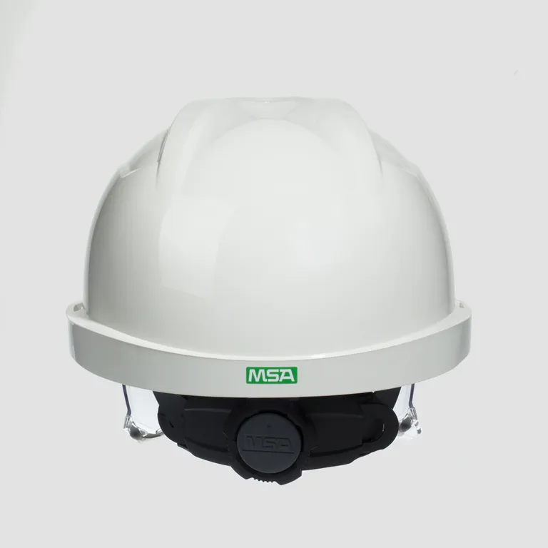 MSA / Каска защитная V-Gard 930 с оголовьем Fas-Trac III без вентиляции с защитными очками