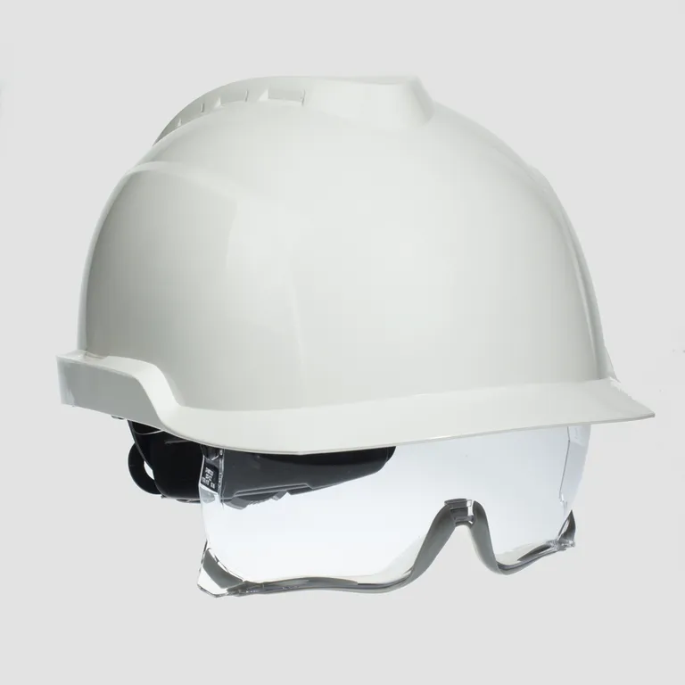 MSA / Каска защитная V-Gard 930 с оголовьем Fas-Trac III без вентиляции с защитными очками