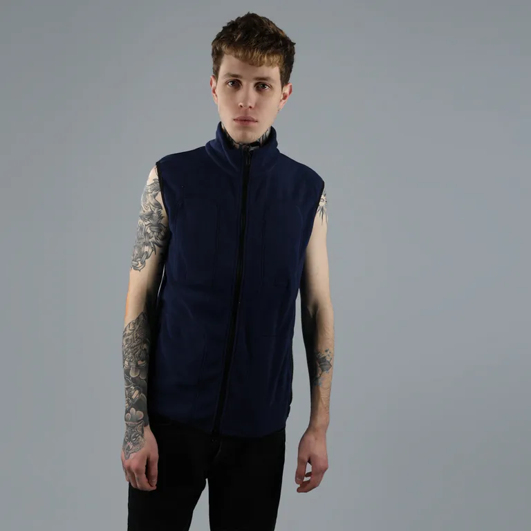 Red Laika / Флисовый жилет с подогревом RedLaika RL-05 (синий) унисекс, 3 модуля батарея 4400 мАч