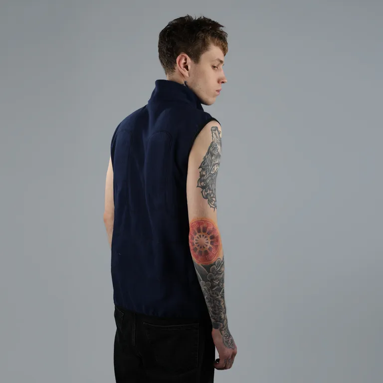 Red Laika / Флисовый жилет с подогревом RedLaika RL-05 (синий) унисекс, 3 модуля батарея 4400 мАч