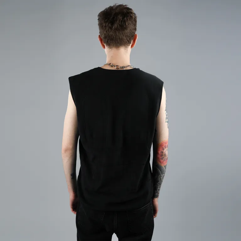 Red Laika / Жилет флисовый с подогревом RL-03 (чёрный) унисекс, 3 модуля батарея 4400 мАч