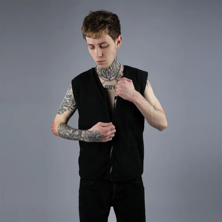 Red Laika / Жилет флисовый с подогревом RL-03 (чёрный) унисекс, 3 модуля батарея 4400 мАч