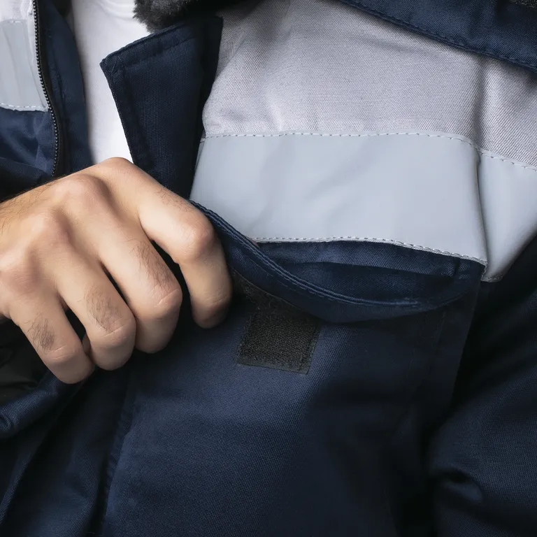 Эталон / Зимний Костюм  "СТАНДАРТ-ЛЮКС" с СОП, синий с серым