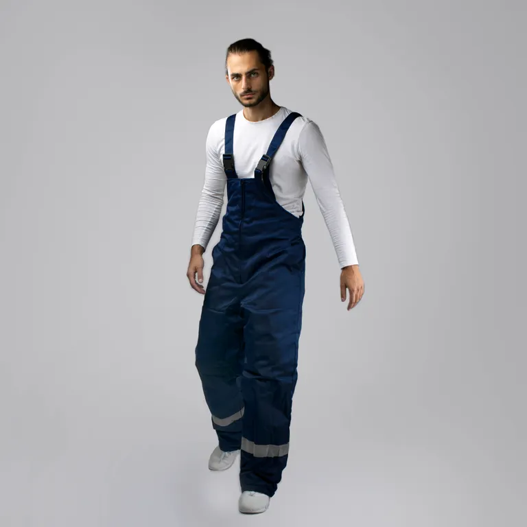 Эталон / Зимний Костюм  "СТАНДАРТ-ЛЮКС" с СОП, синий с серым