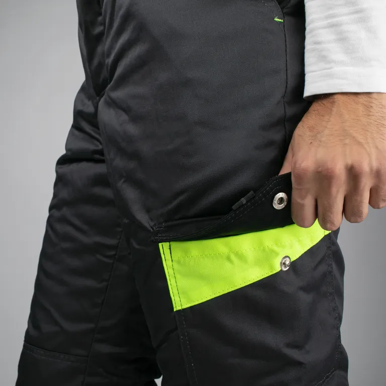 Эталон / Зимний Костюм "КОРВЕТ" с СОП зима, куртка/брюки, т.серый/черный/лимон